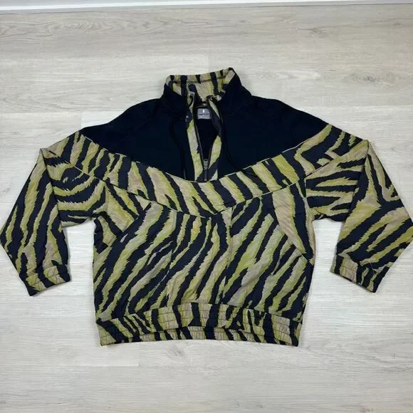 Free People Movement Walk the Line Pullover Womens Medium Olive Green Tiger NEW - Picture 3 of 5